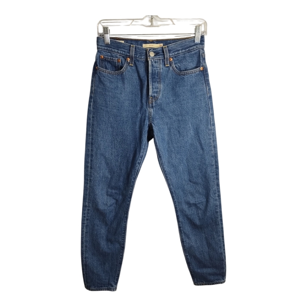 Levis Premium‎ High Waist Wedgie Hidden Button Fly Rodeo Festival Preppy Jean 25